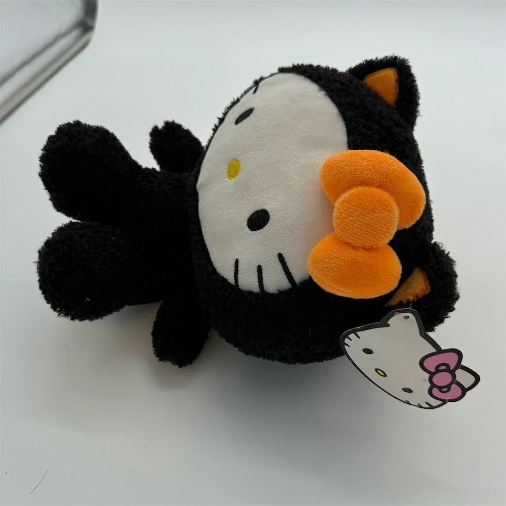 Sanrio Hello Kitty Halloween Black Cat Costume Plush Orange Bow Fiesta